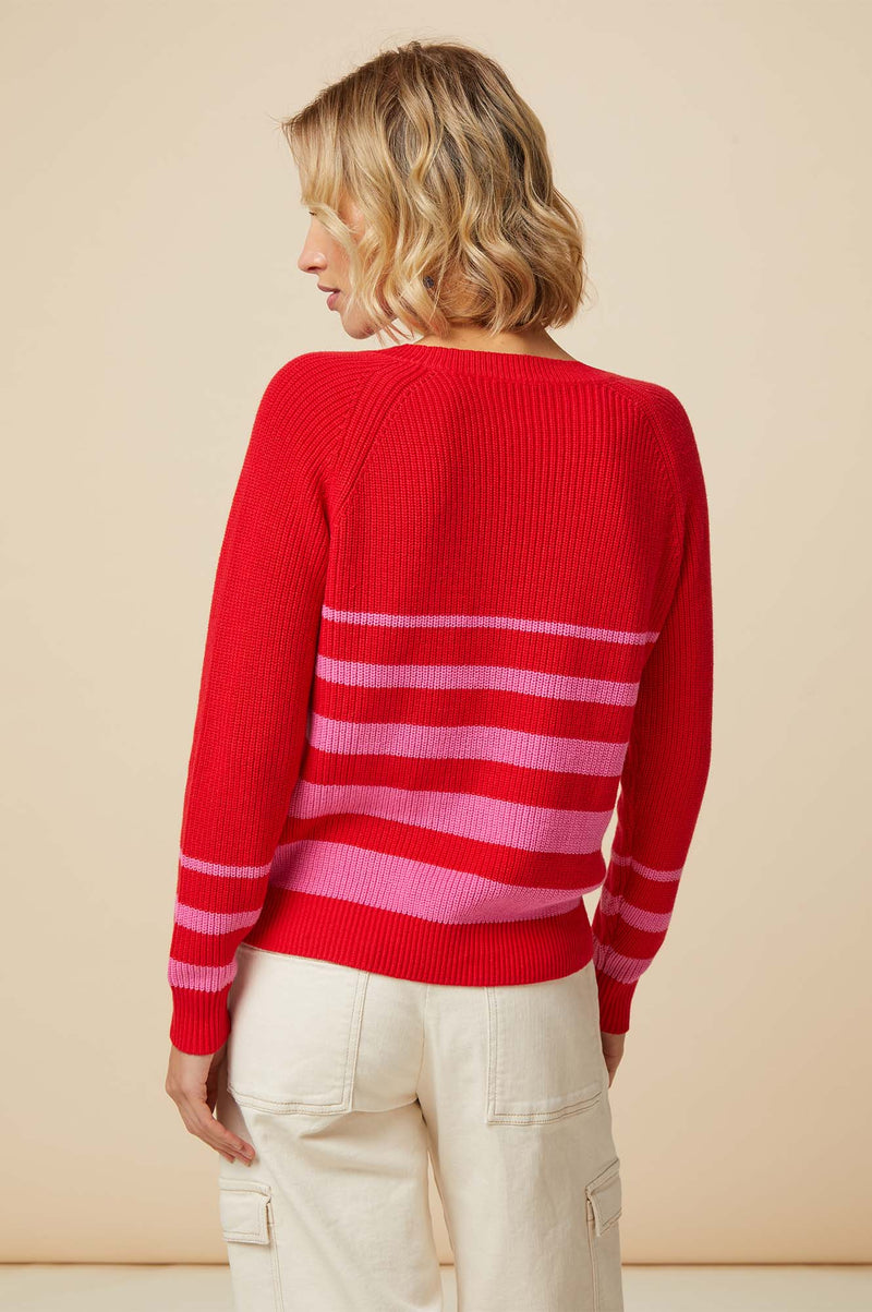 Rhia Jumper | Stripe Red/Pink