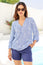 Clea Viscose Crinkle Blouse | Circle White/Blue