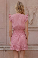 Mini Macy Stripe Dress | Red/White