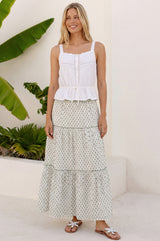 Lace Cotton Cami | White