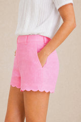 Low Rise Scallop Short | Pink
