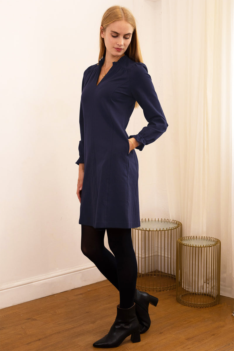 Bridie EcoVero™ Mini Dress | Navy