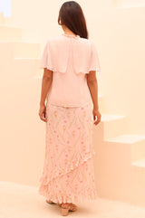 RHS Printed Boho Skirt | Blush