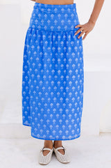 APPROVED * Dropped waist skirt | Blue/White - Aspiga