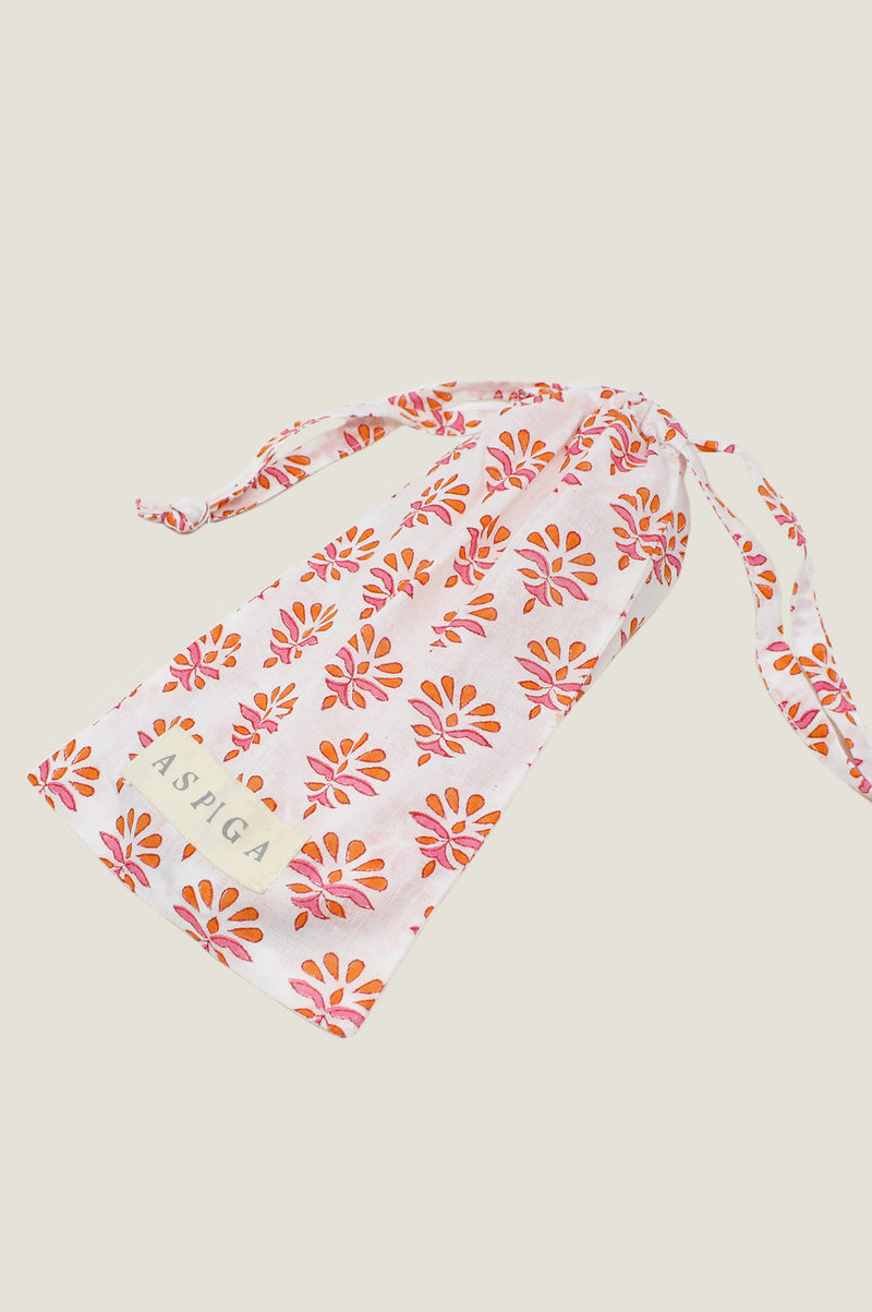 Block Print Eye Mask | Hot Coral