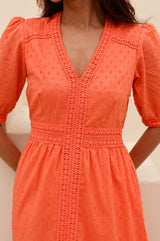 APPROVED Iris Organic Cotton Dobby Dress | Grenadine - Aspiga
