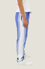 Unisex Kikoy Trousers | Denim Blue/White