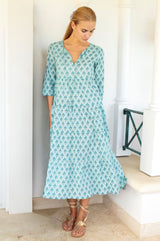 Emma Organic Cotton Dress | Teal