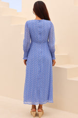 APPROVED Long Sleeve Sally Anne Dress | Blue/Cobalt - Aspiga