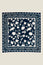 Block Print Scarf 70cm x 70cm | Navy/Cream