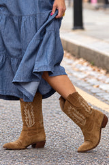 Camilla Cowboy Boots | Tan