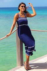 Ric Rac Sundress Dress | Navy/Ivory