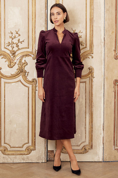 Aspiga Ladies Sustainable Enid Stretch Corduroy Cotton Dress