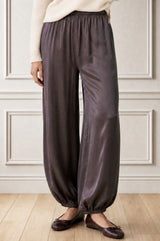 Viscose Satin Balloon Trouser | Mink