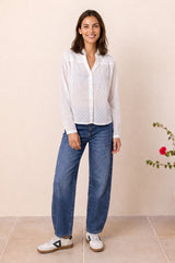 Livi Organic Cotton Blouse | White