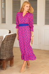 Maeve EcoVero™ Dress | Blue/Pink - Aspiga