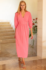 Jyoti Rayon Dress | Pink - Aspiga