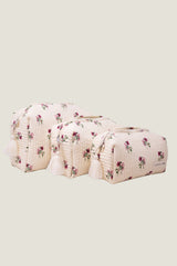 RHS Organic Cotton Printed Large Wash Bag  | Cream