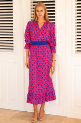 Maeve EcoVero™ Dress | Blue/Pink - Aspiga
