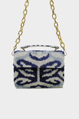 Pine Up Tote | Ikat Blue/White