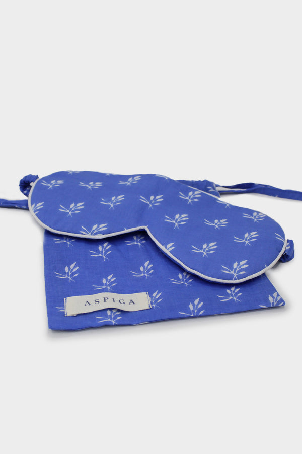 Eye Mask | Willow Leaf Blue/White