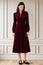 Stretch Corduroy Zip Front Dress | Burgundy