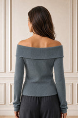 Bardot Metallic Knit | Grey