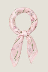 RHS Printed Silk Scarf 70cm x 70cm | Pink/Cream