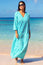 Mykonos Maxi Dress | Palm White/Turquoise