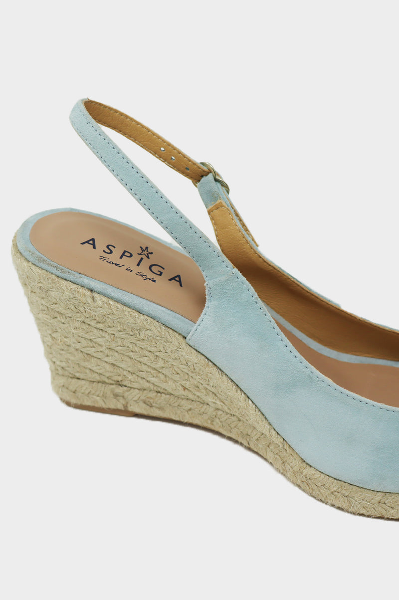 Mykonos Peep Toe Espadrilles | Blue