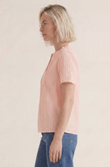 Vienna Cotton Short Sleeve Blouse | Blush