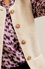 Borg Wool Blend Gilet | Cream