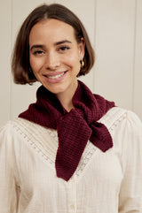 Merino Wool Tie Neck Scarf | Wine
