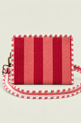 Small Cotton Quilted Bag | Stripe/Pink