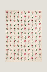 RHS Block Print Organic Cotton Tea Towel Set Of 2 | Sage/Cream