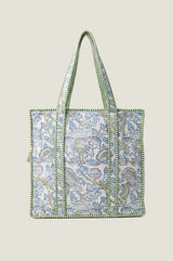 Weekend Zipper Bag | White/Blue/Green