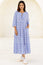 Emma EcoVero™ Midi Dress | Ikat Blue/White