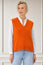 Merino Wool V Neck Tank | Orange