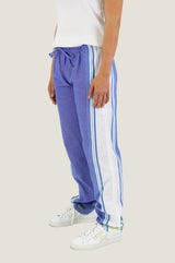 Unisex Kikoy Trousers | Denim Blue/White