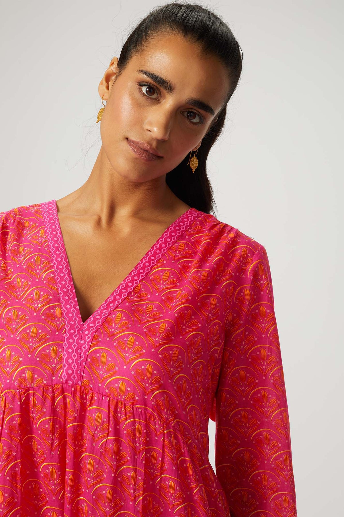 aspiga maxi dresses Aspiga Ladies Sustainable Mykonos Maxi Dress Organic Cotton Summer Holiday  Beach Cover Up Pink Orange