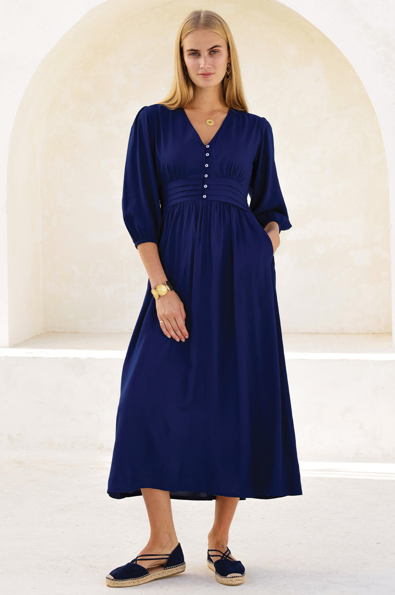rayon dress Jyoti Perfect for those who Dallas - Eva Lendel off-shore collective Color:GPVN