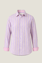 Men's Organic Cotton Shirt | Stripe Lilac/Pink
