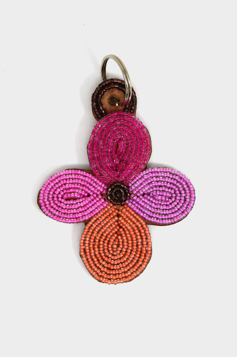 Large Flower Keyring | Pink