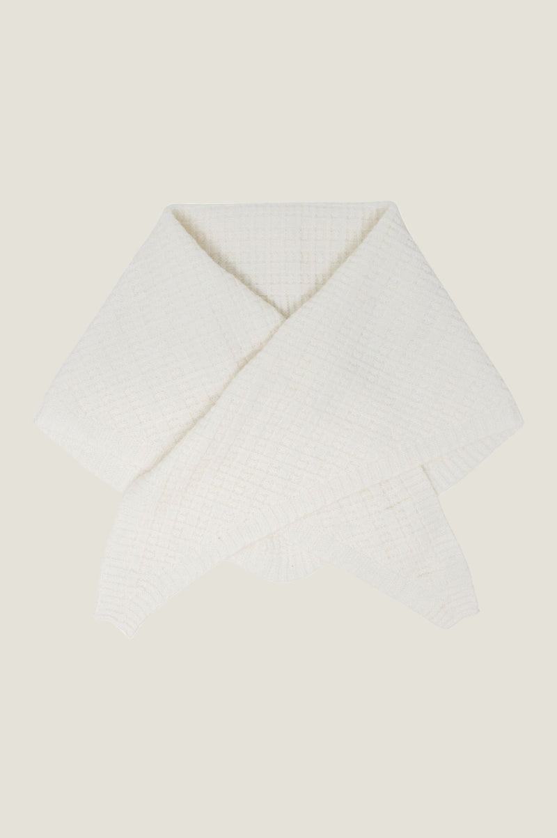 Merino Wool Tie Neck Scarf | Cream