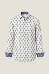 Men's Organic Cotton Shirt | Buti Ecru/Blue