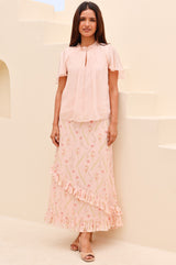 RHS Printed Boho Skirt | Blush