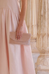 Beaded Clutch Bag | Pink