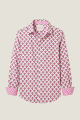 Men's Organic Cotton Shirt | Bloom White/Pink