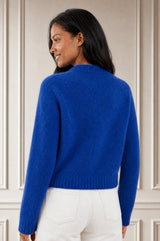 Alpaca Blend Brittany Cardigan | Cobalt