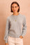 Alpaca Blend Puff Sleeve Jumper | Dusty Blue